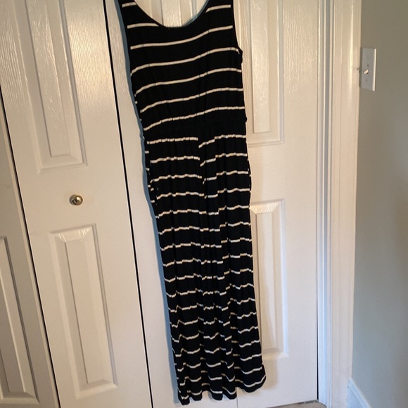 NWT Sugar & Cream Black with White Stripes Jumpsuit - Picture 4 of 5